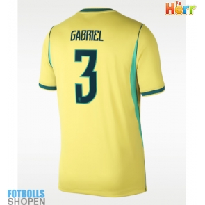 Billiga Brasilien Gabriel Magalhaes #3 Hemmatröja VM 2026 Kortärmad